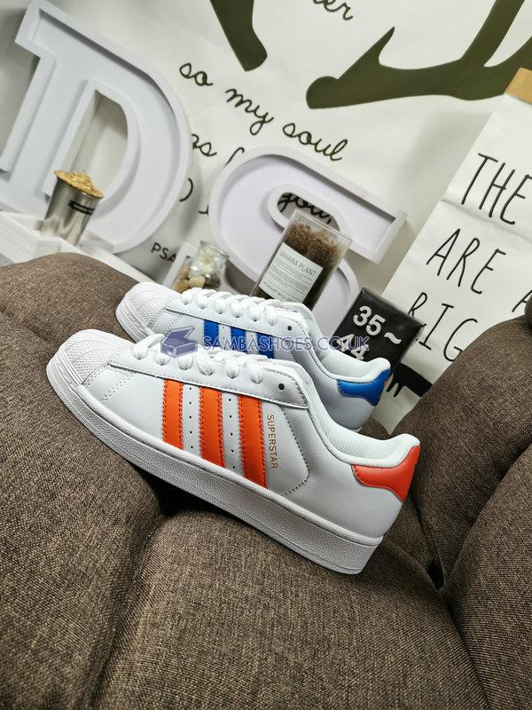 Adidas Superstar "Knicks" - Footwear White/Orange/Blue - FX5526 Classic Originals Shoes