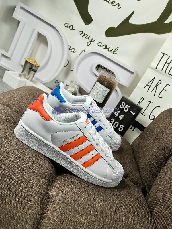 Adidas Superstar "Knicks" - Footwear White/Orange/Blue - FX5526 Classic Originals Shoes