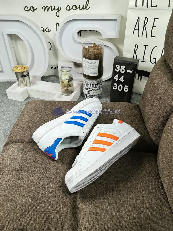 Adidas Superstar "Knicks" - Footwear White/Orange/Blue - FX5526 Classic Originals Shoes