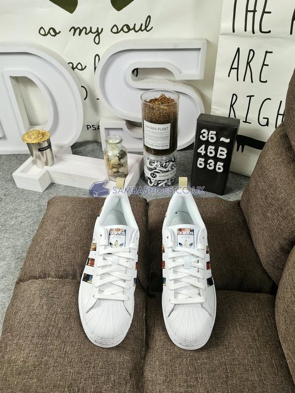 Adidas Superstar "White Savanna Camo" - Cloud White/Wild Brown/Savanna - GV9698 Classic Originals Shoes