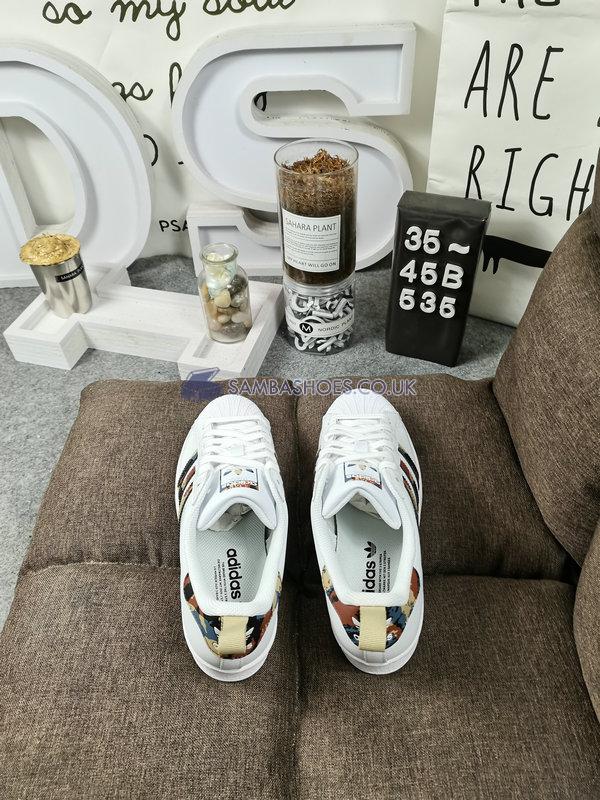 Adidas Superstar "White Savanna Camo" - Cloud White/Wild Brown/Savanna - GV9698 Classic Originals Shoes