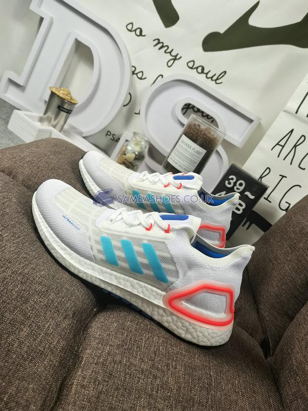 Adidas UltraBoost Summer.Rdy "White Glory Blue" - Cloud White/Glory Blue/Solar Red - EG0751 Classic Running Shoes