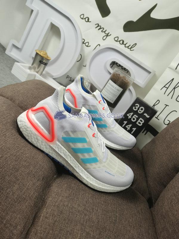 Adidas UltraBoost Summer.Rdy "White Glory Blue" - Cloud White/Glory Blue/Solar Red - EG0751 Classic Running Shoes