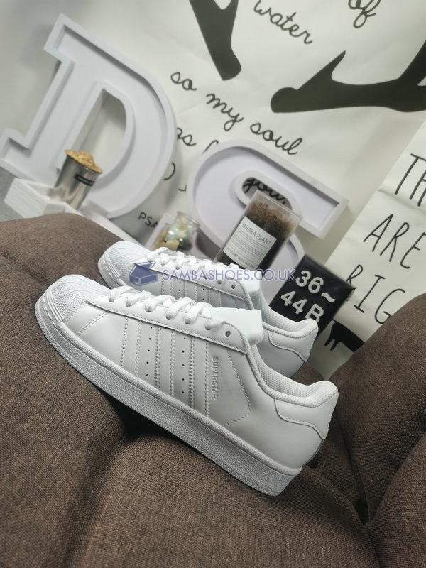 Adidas Superstar "White" - Running White Ftw/Running White/Running White - B27136 Classic Originals Shoes