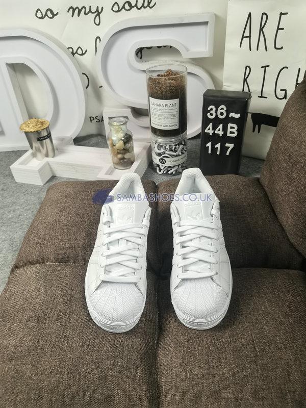 Adidas Superstar "White" - Running White Ftw/Running White/Running White - B27136 Classic Originals Shoes