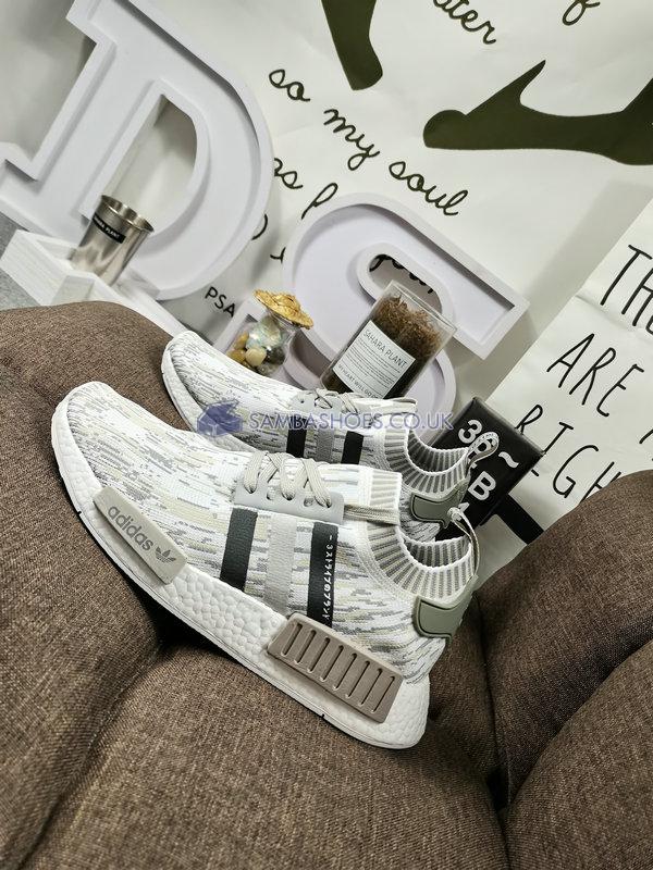 Adidas NMD_R1 Primeknit "Grey Glitch Camo" - Grey/Grey/Grey - BY9865 Classic Originals Shoes