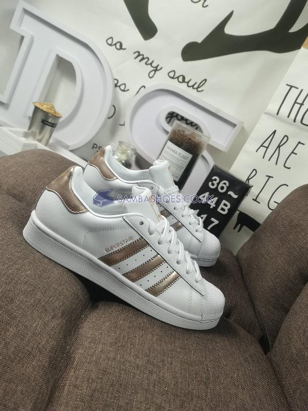 Adidas Superstar "White Gold" - White/Metallic Gold - BA8169 Classic Originals Shoes