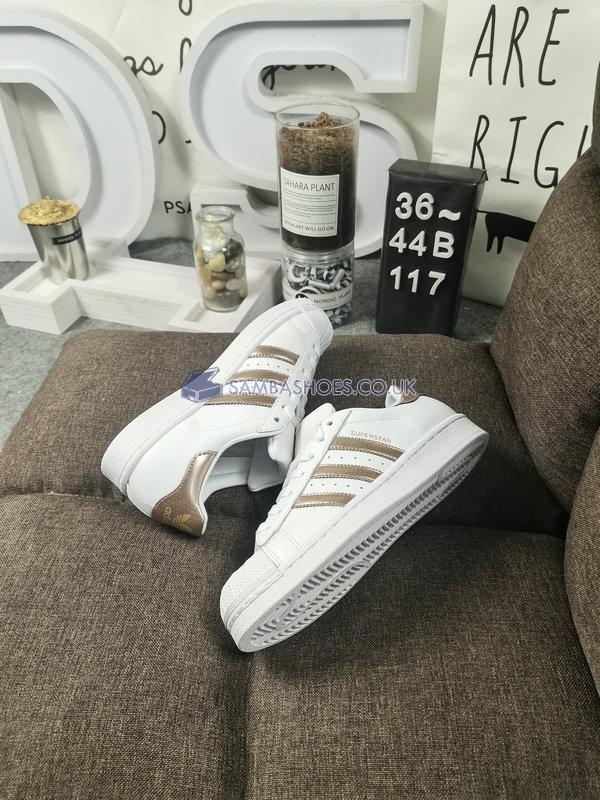 Adidas Superstar "White Gold" - White/Metallic Gold - BA8169 Classic Originals Shoes