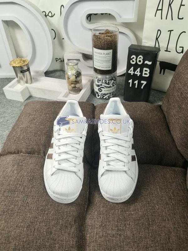 Adidas Superstar "White Gold" - White/Metallic Gold - BA8169 Classic Originals Shoes