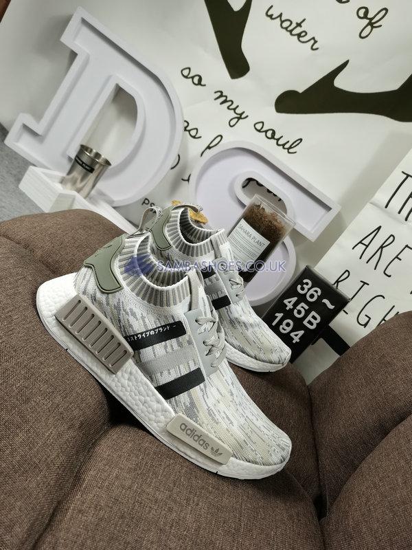 Adidas NMD_R1 Primeknit "Grey Glitch Camo" - Grey/Grey/Grey - BY9865 Classic Originals Shoes