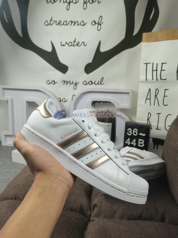 Adidas Superstar "White Gold" - White/Metallic Gold - BA8169 Classic Originals Shoes