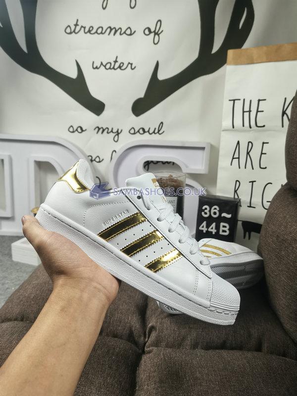 Adidas Superstar Metal Toe "White Gold Metallic" - Cloud White/Gold Metallic/Cloud White - FV3330 Classic Originals Shoes