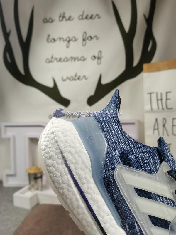 Adidas UltraBoost 21 "Sashiko" - Crew Blue/Cloud White/Crew Navy - FX7729 Classic Running Shoes