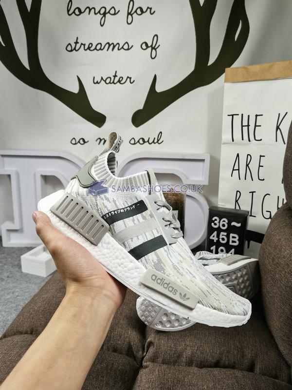 Adidas NMD_R1 Primeknit "Grey Glitch Camo" - Grey/Grey/Grey - BY9865 Classic Originals Shoes