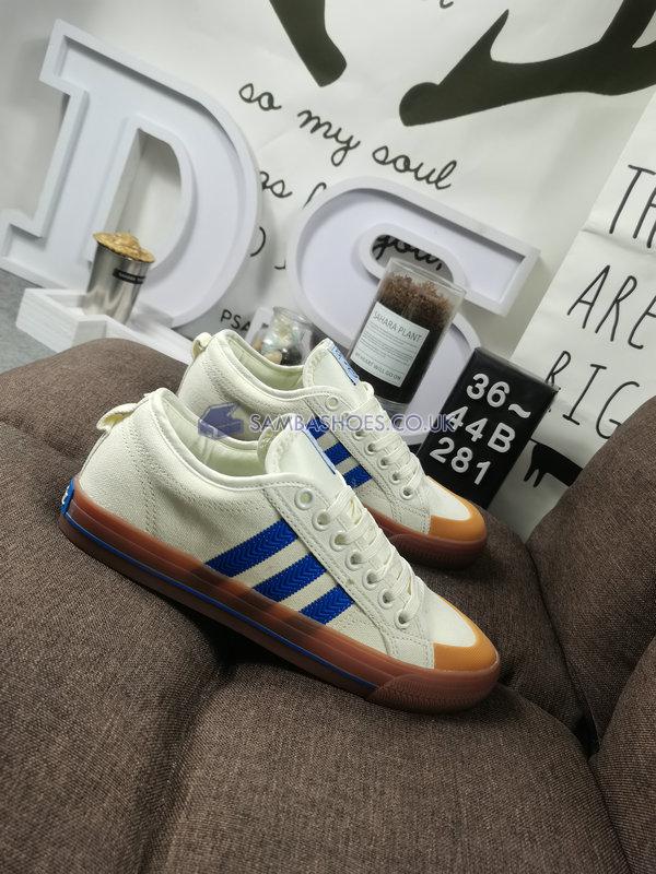 Adidas Nizza "Blue" - Off White/Blue/Gum - DA9331-2 Classic Originals Shoes