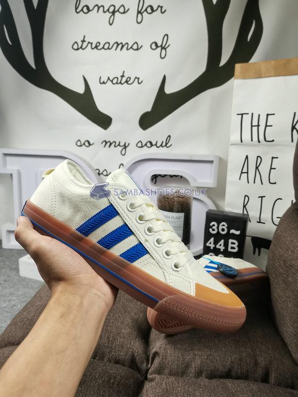 Adidas Nizza "Blue" - Off White/Blue/Gum - DA9331-2 Classic Originals Shoes