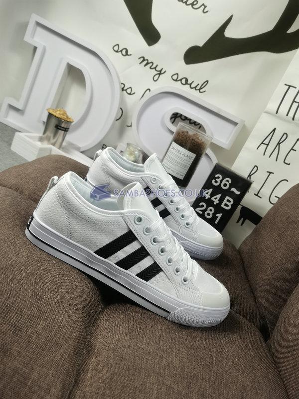 Adidas Nizza "Footwear White" - Footwear White/Core Black/Footwear White - CQ2333-2 Classic Originals Shoes