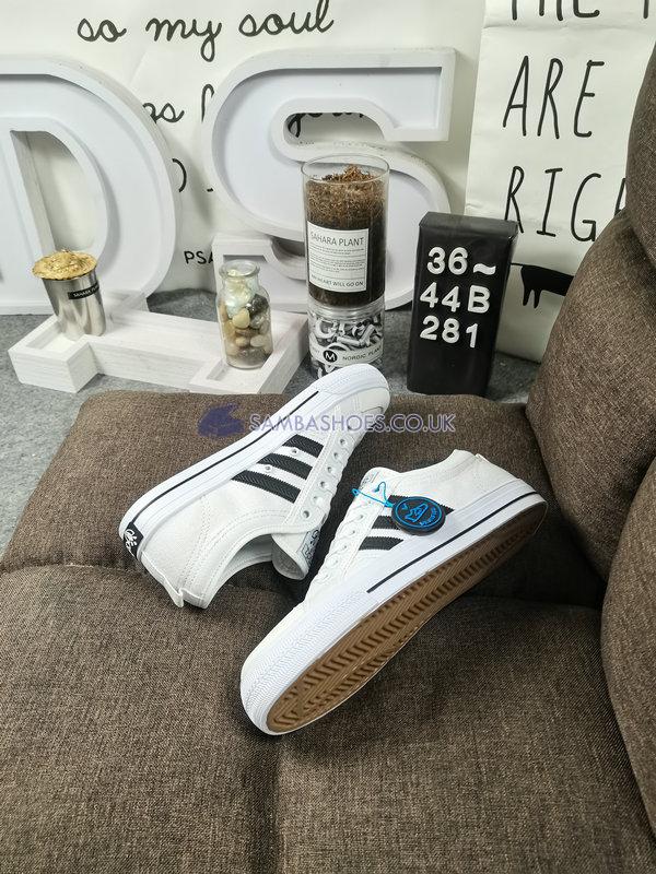 Adidas Nizza "Footwear White" - Footwear White/Core Black/Footwear White - CQ2333-2 Classic Originals Shoes