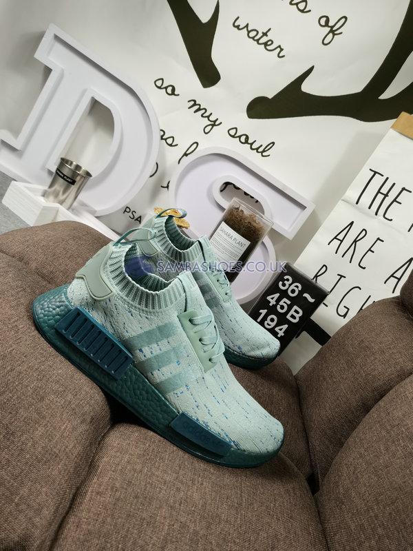 Adidas NMD_R1 Primeknit "Tactile Green" - Tactile Green/Blue Petrol - CG3601 Classic Originals Shoes