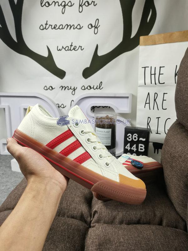 Adidas Nizza "Core Red" - Off White/Core Red/Gum - CQ2326-2 Classic Originals Shoes