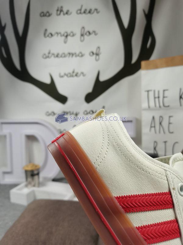 Adidas Nizza "Core Red" - Off White/Core Red/Gum - CQ2326-2 Classic Originals Shoes