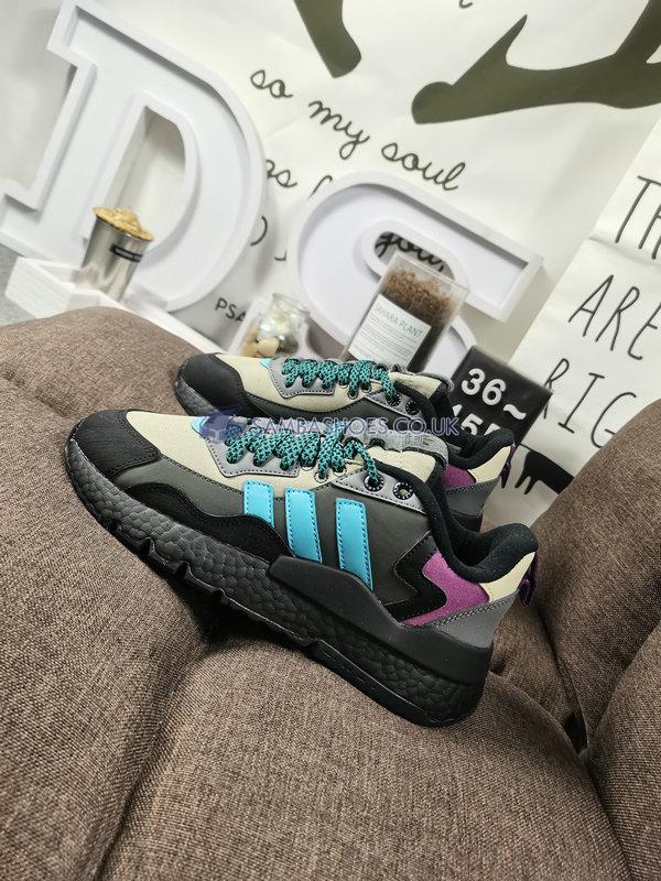 Adidas Nite Jogger Winterized "Grey Six" - Black White/Grey Six/Rich Mauve - FZ3665 Classic Originals Shoes