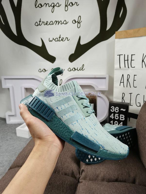 Adidas NMD_R1 Primeknit "Tactile Green" - Tactile Green/Blue Petrol - CG3601 Classic Originals Shoes