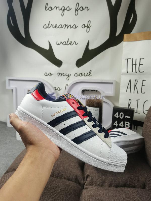 Adidas Superstar "Legend Ink Red" - Cloud White/Legend Ink/Red - H05250 Classic Originals Shoes