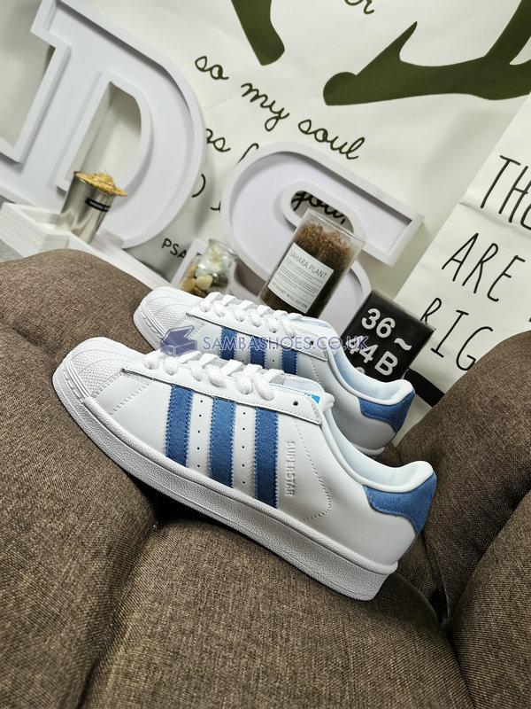 Adidas Superstar "Glow Blue" - Footwear White/Glow Blue - EF9239 Classic Originals Shoes