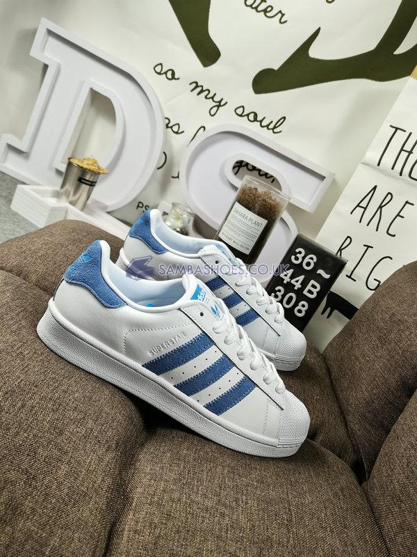 Adidas Superstar "Glow Blue" - Footwear White/Glow Blue - EF9239 Classic Originals Shoes