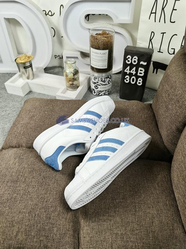 Adidas Superstar "Glow Blue" - Footwear White/Glow Blue - EF9239 Classic Originals Shoes