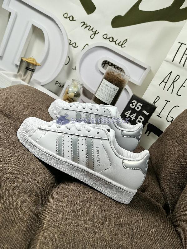 Adidas Superstar "White Silver Metallic" - Footwear White/Silver Metallic/Core Black - AQ3091 Classic Originals Shoes