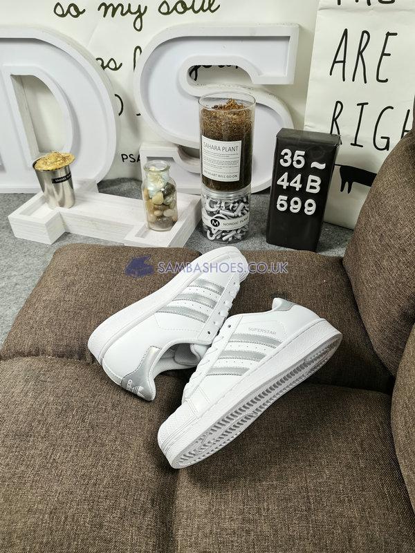 Adidas Superstar "White Silver Metallic" - Footwear White/Silver Metallic/Core Black - AQ3091 Classic Originals Shoes