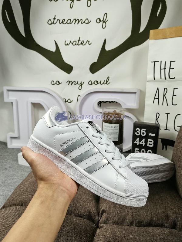 Adidas Superstar "White Silver Metallic" - Footwear White/Silver Metallic/Core Black - AQ3091 Classic Originals Shoes