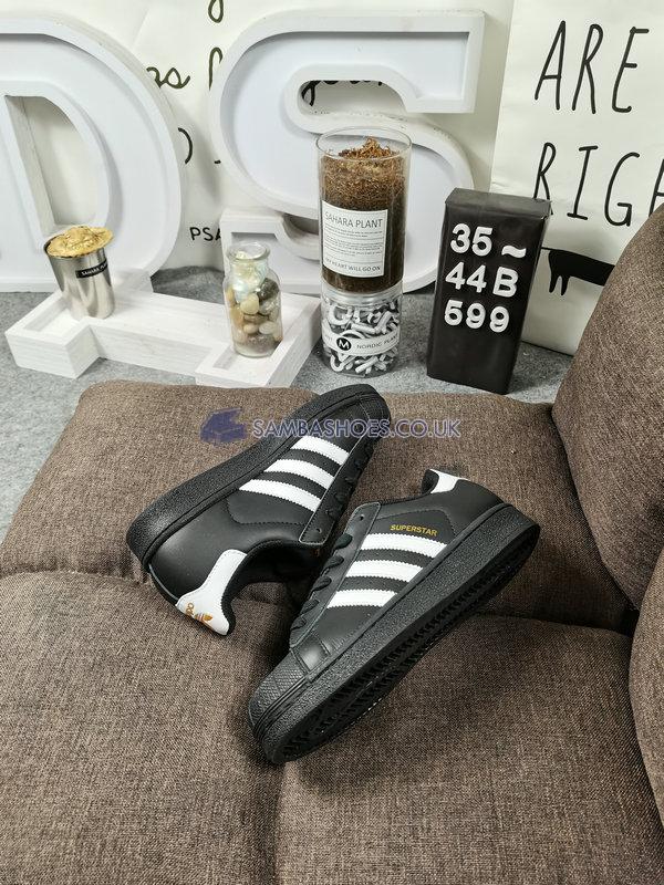 Adidas Superstar "Core Black" - Core Black/White/Gold - B27140 Classic Originals Shoes