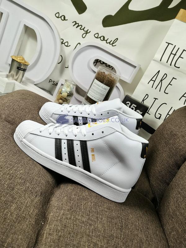 Adidas Pro Model "Core White" - Cloud White/Core Black/Gold Foil - FV5722 Classic Originals Shoes