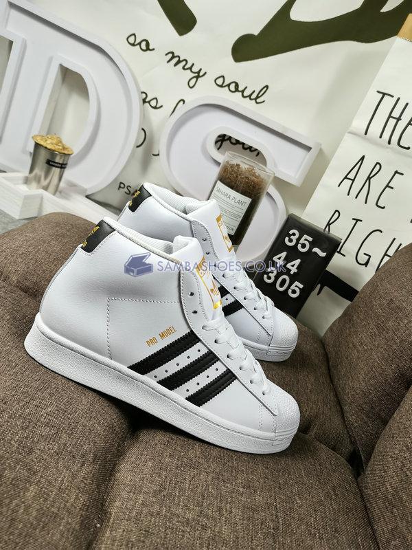 Adidas Pro Model "Core White" - Cloud White/Core Black/Gold Foil - FV5722 Classic Originals Shoes