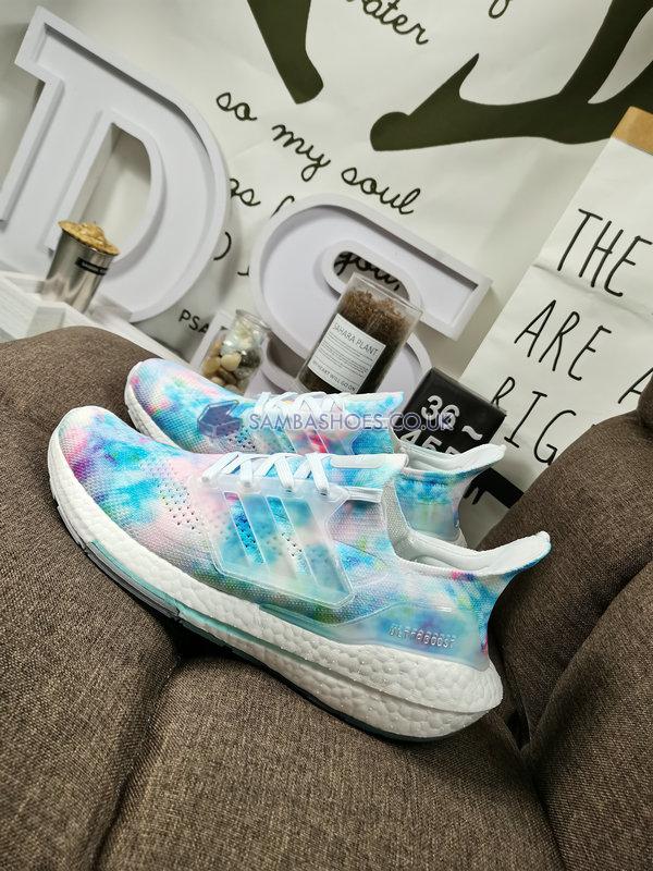 Adidas UltraBoost 21 "Tie-Dye" - Cloud White/Cloud White/Mint Ton - GZ7104 Classic Running Shoes