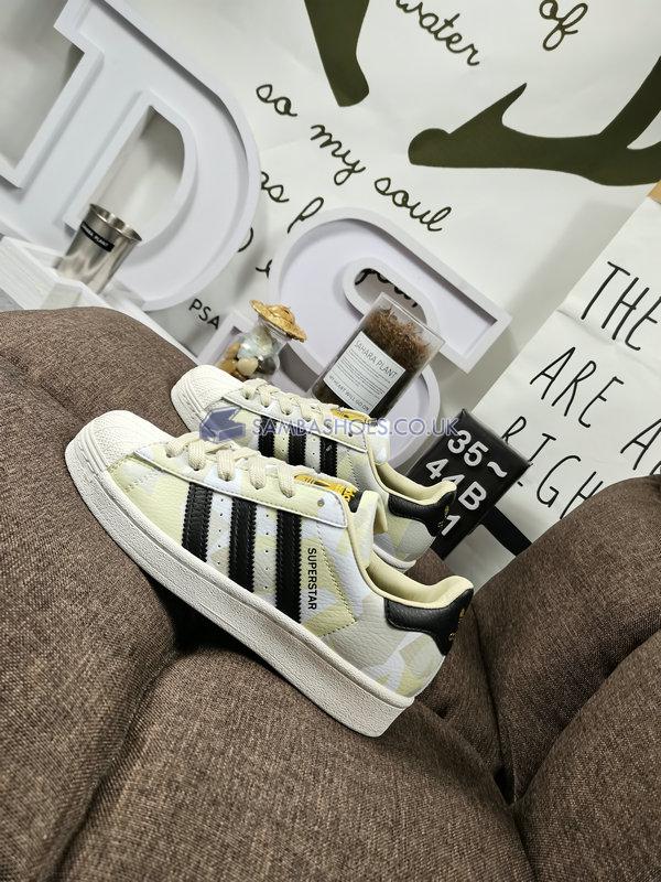 Adidas Superstar "Camo Sand" - Chalk White/Core Black-Sand - FW4392 Classic Originals Shoes