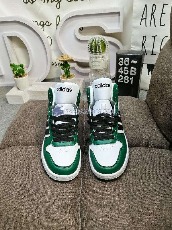 Adidas Hoops 2.0 Mid "Black Green" - Black/Green/White - FW5995 Classic Neo Shoes