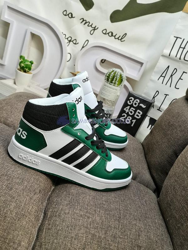 Adidas Hoops 2.0 Mid "Black Green" - Black/Green/White - FW5995 Classic Neo Shoes