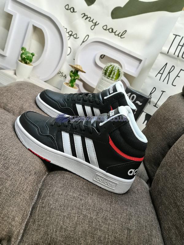 Adidas Hoops 3.0 Mid "Black White Red" - Black/White/Red - H03778-2 Classic Neo Shoes