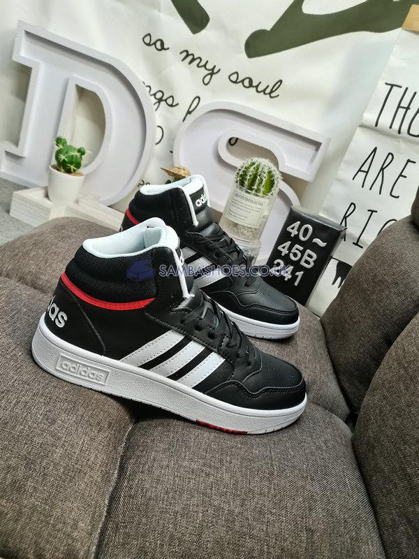 Adidas Hoops 3.0 Mid "Black White Red" - Black/White/Red - H03778-2 Classic Neo Shoes