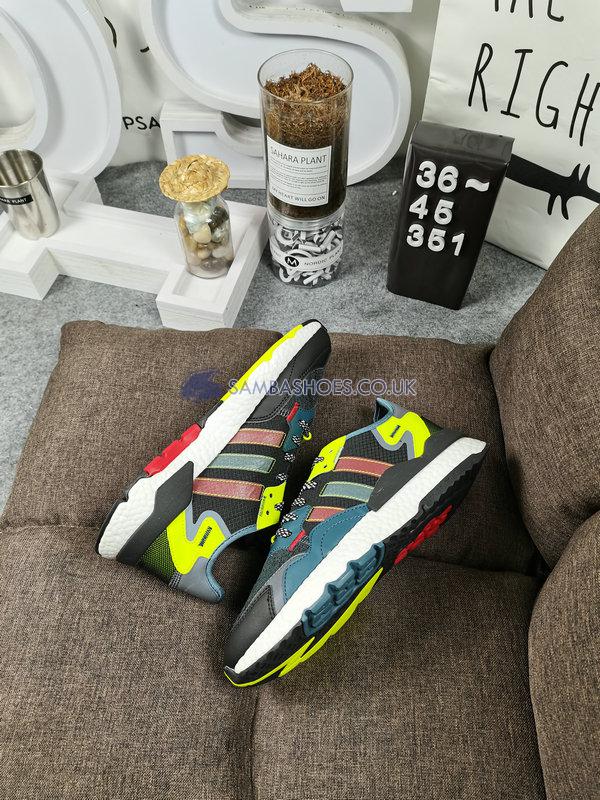 Adidas Nite Jogger "Grey Blue Yellow" - Grey Six/Legacy Blue/Scarlet - FZ1958 Classic Originals Shoes