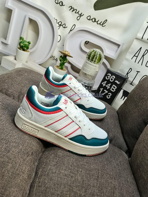 Adidas Hoops 3.0 Low "White Green Red" - Cloud White/Cloud White/Vivid Red - GZ3805 Classic Neo Shoes