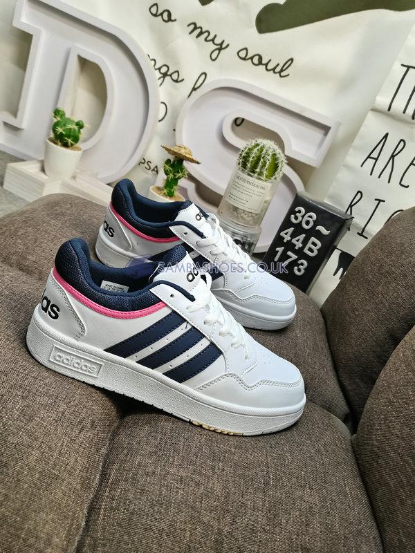 Adidas Hoops 3.0 Low "White Legend Ink" - Cloud White/Legend Ink/Rose Tone - GW3037 Classic Neo Shoes