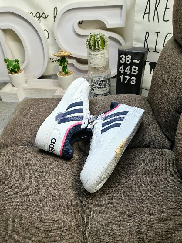 Adidas Hoops 3.0 Low "White Legend Ink" - Cloud White/Legend Ink/Rose Tone - GW3037 Classic Neo Shoes