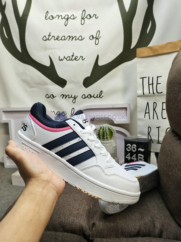 Adidas Hoops 3.0 Low "White Legend Ink" - Cloud White/Legend Ink/Rose Tone - GW3037 Classic Neo Shoes