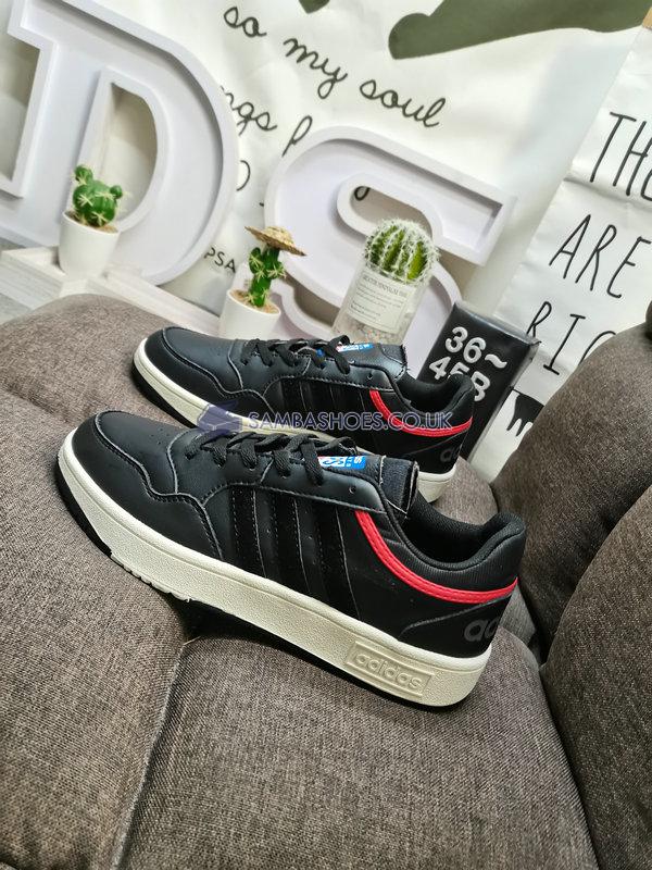 Adidas Hoops 3.0 Low "Black Vivid Red" - Core Black/Carbon/Chalk White - GZ1347 Classic Neo Shoes