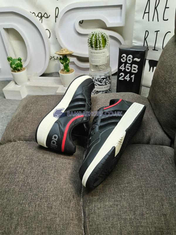 Adidas Hoops 3.0 Low "Black Vivid Red" - Core Black/Carbon/Chalk White - GZ1347 Classic Neo Shoes